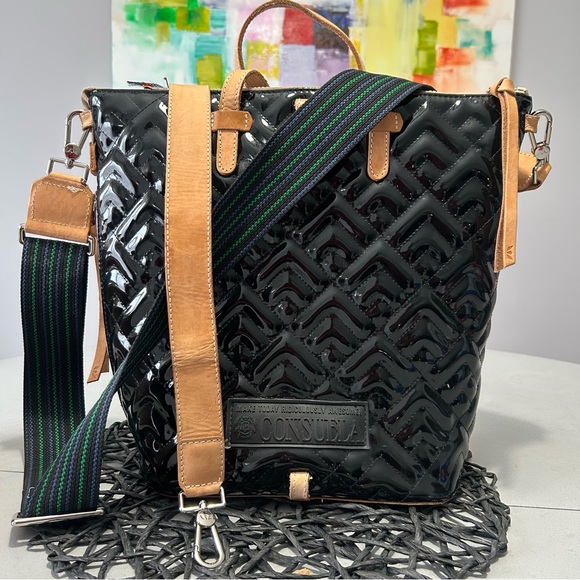 Consuela Inked Sling Quilted Patent Bag - Picture 4 of 11